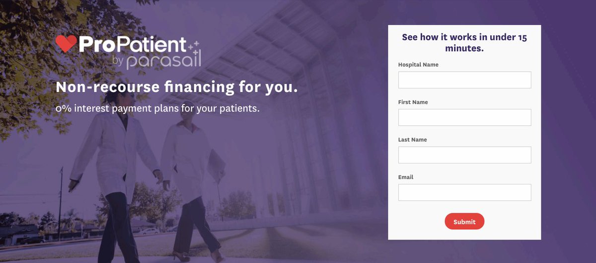 The #1 reason patients default on medical bills is a lack of affordable payments options. Take 15-minutes to find out how our ProPatient plans can help solve this problem for your hospital: parasail.com/for-hospitals/ #propatient #hospitalbills #hospitals