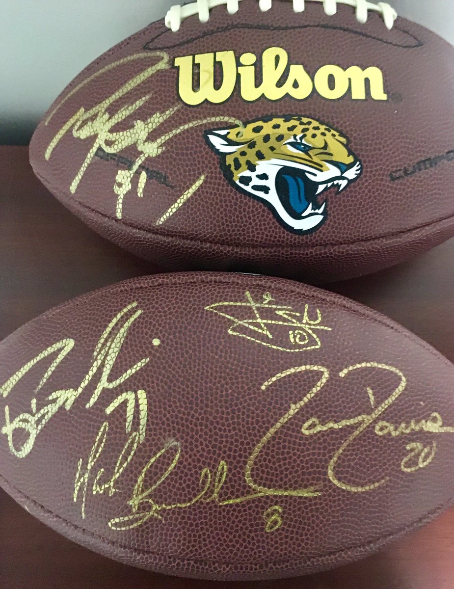 MichaelRHowland's tweet photo. Everything’s coming up @Jaguars 4 #FinFest2018 Saturday at #TimuquanaCountryClub #AutographedFootballs ? Got ‘em! Tickets 2 2018 games here and at @Colts ? Got ‘em! #JaguarsTailgater ? Got that, 2! Not 2 mention @JaxsonDeVille and #TheRoar will Be there 2 benefit @JaxSpeechHear https://t.co/Zt7Bz4ubrh
