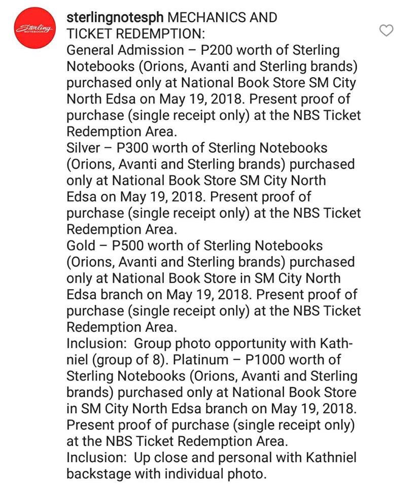 KaDsLaUnion_'s tweet photo. The long wait is over! 

Be part of the biggest &amp; grandest show on May 20, 2018 w/ #KathnielforSterling this year!

Visit National bookstore in SM North EDSA this coming Sat., May 19, 2018, to get free tickets when u purchase #SterlingNotebooks.

✔️See posters for details! https://t.co/K4SspaHLJw