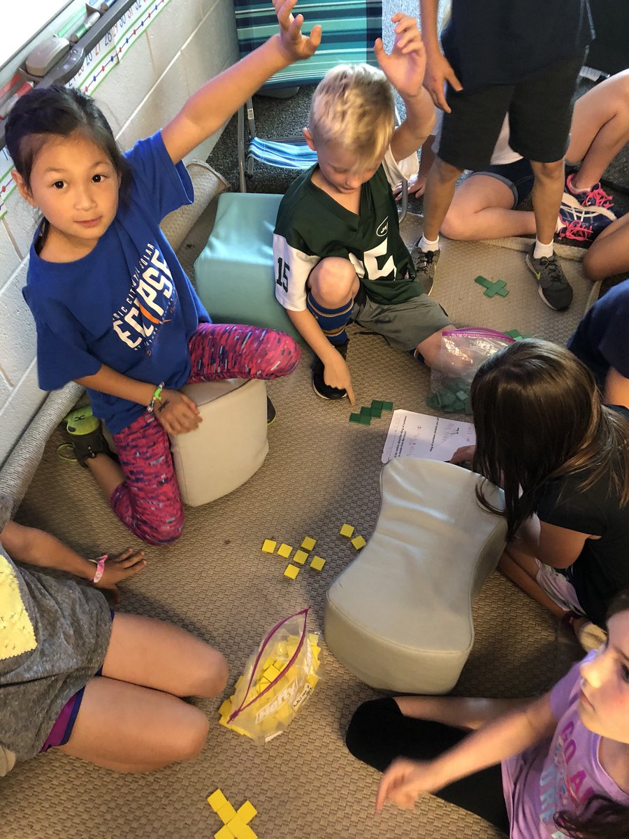 TheBeachDA's tweet photo. Net or not? The #BeachBuddies looked at ways squared can be “folded” to make a cube. 📦 #exploring #math #geometry https://t.co/H1pXnHBxXj
