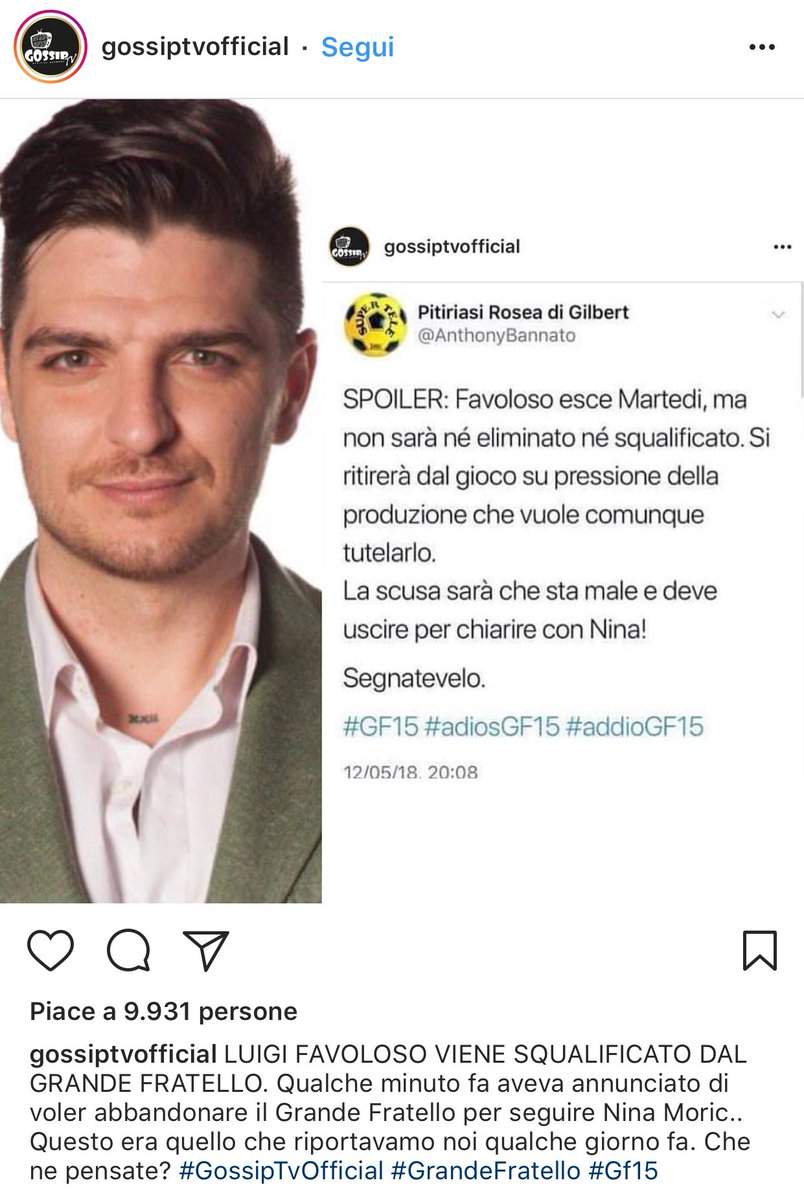 idadpiu's tweet photo. #adiosGF15 #Addiogf15 #gf15 #STOPGF15 solo @carmelitadurso poteva dar vita ad un simile scempio!! Tutto pilotato ma @Striscia continua a svicolare facendoli passare per martiri! #schifo https://t.co/jIyVWOzN3e