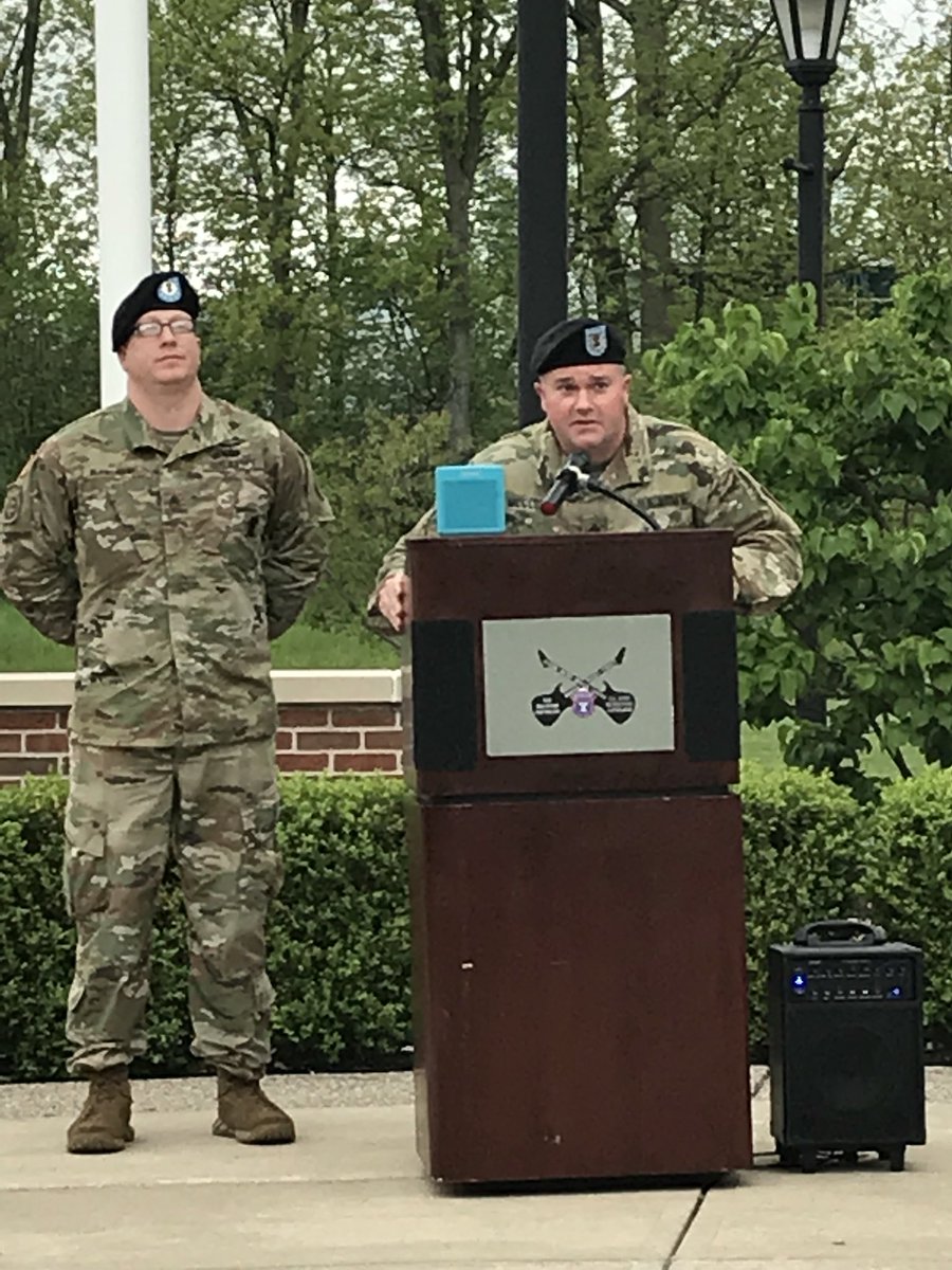 USAREC_Clev_CSM's tweet photo. Great day for the Toledo Rebels...  said farewell to 1SG Morel and welcomed 1SG McCloskey and family to the Rockstar BN as part of a Change of Responsibility..!!! #Rockstars https://t.co/Rl61XK7IKo
