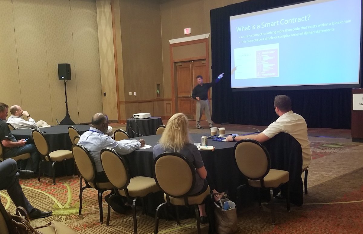 Andrew_Reise's tweet photo. We had a great time speaking on CX and the Call Center, Blockchain, and chatting CX at our booth. We hope to see you at @Verint Engage Conference this week! #ConnectAtEngage #chatwithAR https://t.co/gx3J7pv5rI