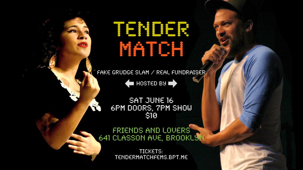 SlamFind's tweet photo. LEGIT BEAMING TO ANNOUNCE @ellomelissa + @MasonGranger are teaming up to do this. Great line up of your fav poets reading new work &amp;  ample good times! Tix &amp; detail: https://t.co/CAH9e2kG7F #TenderMatch https://t.co/CnBDhsgHBZ