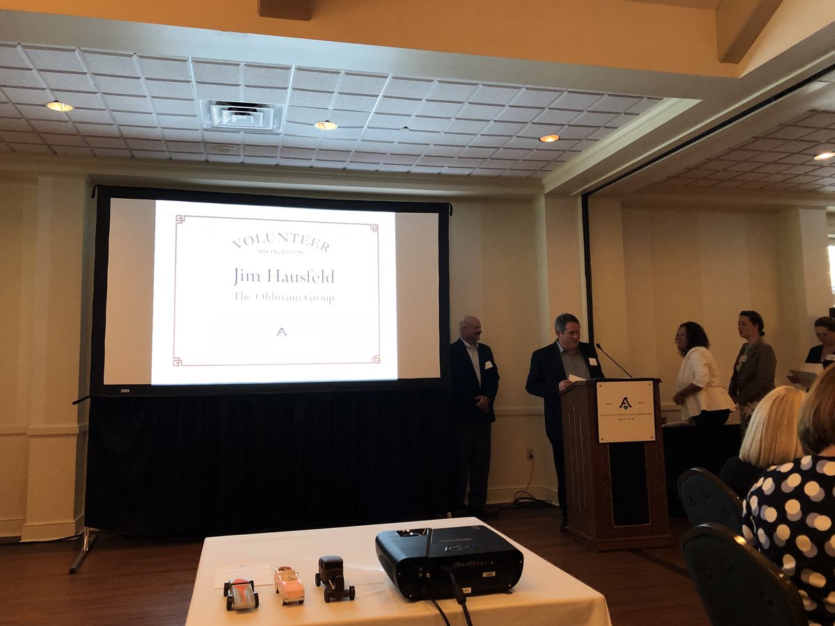 Congratulations to our own <a href="/JimHausfeld/">Jim Hausfeld</a> who was recognized tonight at the <a href="/AAFDayton/">AAF Dayton</a> Mercury Awards as Volunteer of the Year! #aafdayton #mercuryawards