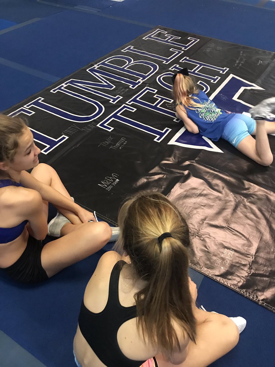 KrissyFuLu's tweet photo. ATTENTION TTA ALUMNI 🚨Stop in anytime this week to sign the banner! Anyone who has cheered for Tumble Tech in the past is welcome to sign. Full season, half season, graduated, Come on in to sign 💙 https://t.co/PQ4QSngZrP