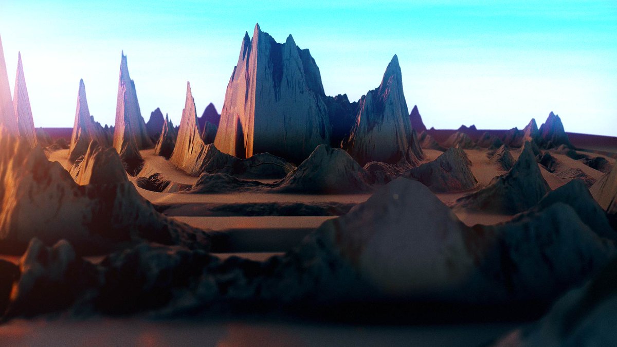 graymachine's tweet image. #dailies Sunset at Midgard. Made with #trapcodeMIR