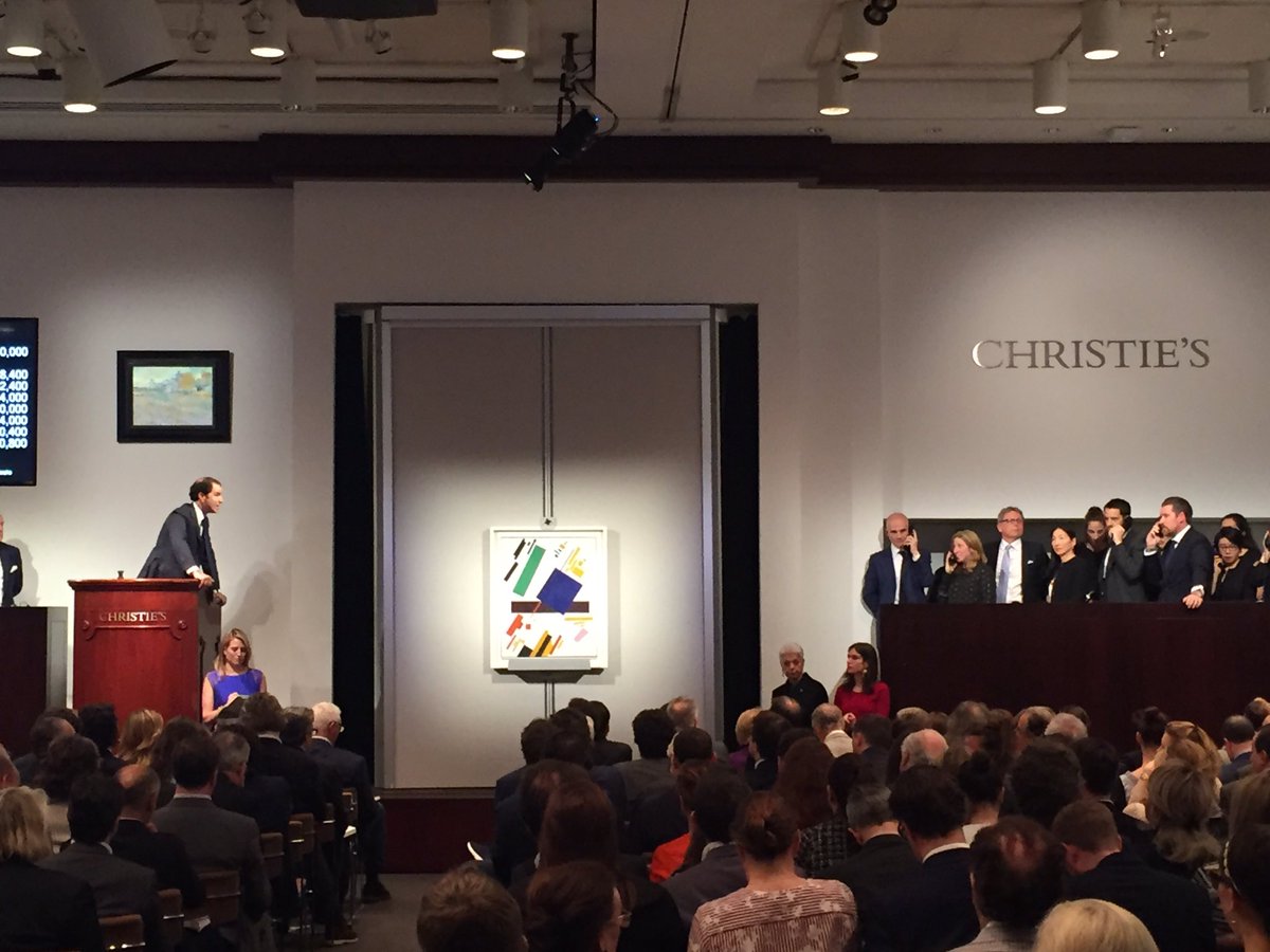 spelto's tweet photo. Malevich hammers down at $76m to a buyer in the room https://t.co/WfBXTARyIw