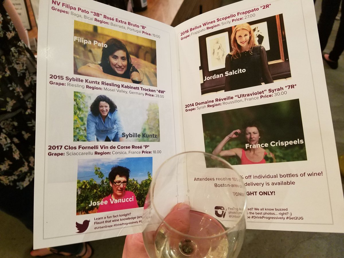 bostonjl's tweet photo. Did you know? Riesling can be dry too! Look for the word "trocken" on the label or an ABV above 11% to find one. Thank you to @UrbanGrape for hosting us tonight to learn about great wines made by women! #drinkprogressively #urbangrape #get2ug https://t.co/PljWgwPZQX