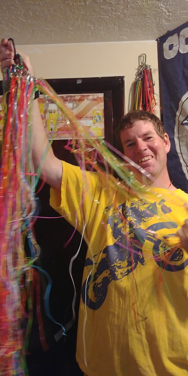 sdawn_e's tweet photo. This is my uncle Curtis, he is 38 and has some disabilities but makes a living off of boondoggles. He lets you choose the color and size. If you want any let me know and he will he so happy to make you some. They're $3, please share💕 https://t.co/hivc8aGLYM