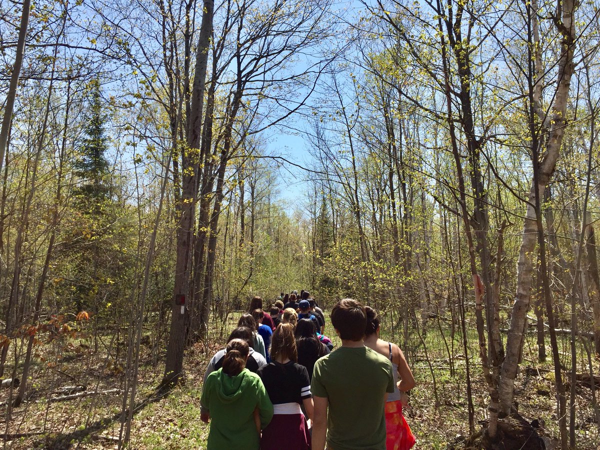 A group of Grade 7-12 <a href="/BGCDSB/">Bruce Grey Catholic</a> and <a href="/BluewaterDSB/">Bluewater DSB</a> students from <a href="/PeninsulaShores/">PSDS</a>, <a href="/GCHustonhawks/">G.C.Huston</a> and <a href="/SaugeenDSS/">SaugeenDSS</a> are participating in an Indigenous Leadership Gathering  at the Outdoor Ed. Centre. Today, they enjoyed a medicine walk, outdoor games, painting, and making moccasins