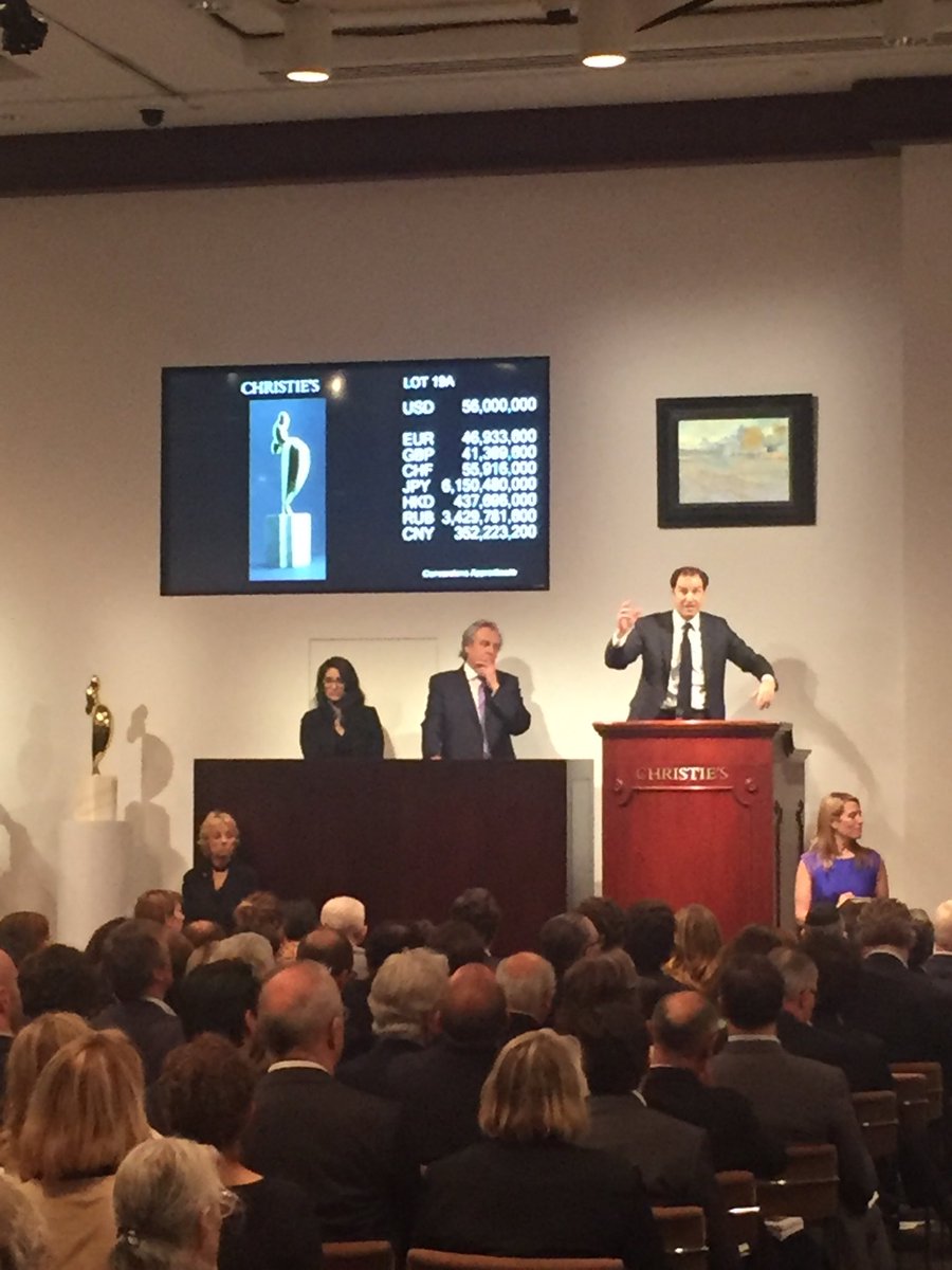 spelto's tweet photo. Unique Brancusi portrait of Nancy Cunard, est$70m with a guarantor, with Maria Los at $56m, then Loic Gouzer https://t.co/unoTWTCnGf