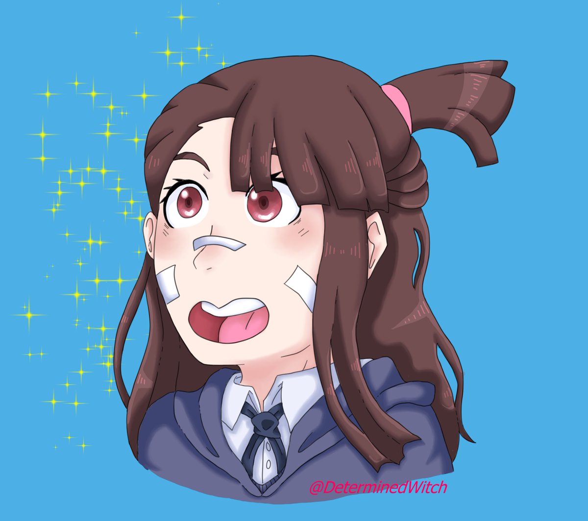 // Finally finished Akko after working on it all day.
Actually quite happy with it considering it was my first time drawing her. I know some details are wrong but it's been a learning experience and I usually work from memory.