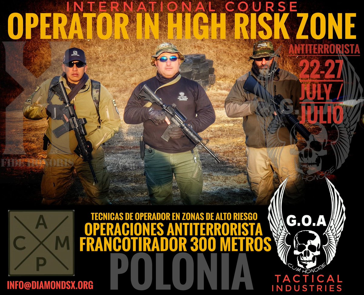 StalinLuther's tweet photo. POLONIA JULIO 22-27
CURSO OPERADOR EN ZONAS DE ALTO RIESGO https://t.co/i5iS1HZpqr
