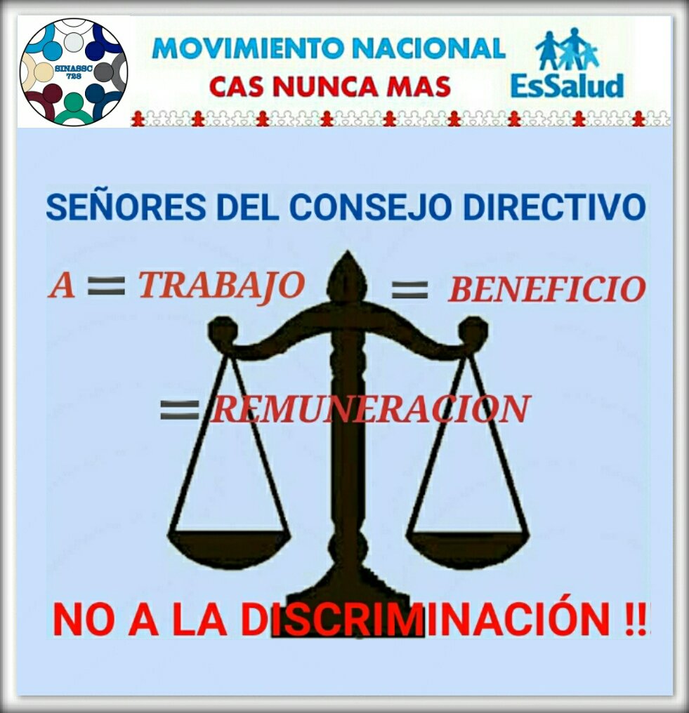 VictorBolvar1's tweet photo. @FioreMolinelli @SINAMSSOP1 @FedCut @MTPE_Peru Los derechos restringidos aún para los Cas @EsSaludPeru todos trabajamos igual,#BonoParaTodos https://t.co/e4YcuPYZGt