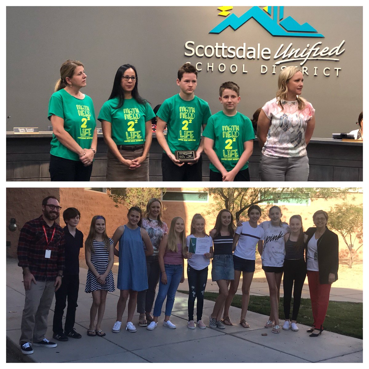 CopperRidgeSUSD's tweet photo. Our students just got recognized at the Governing Board Meeting for their achievements in Math &amp; Science. Way to go CRS! #CopperRidgetoCollege https://t.co/OXn8ppwByO