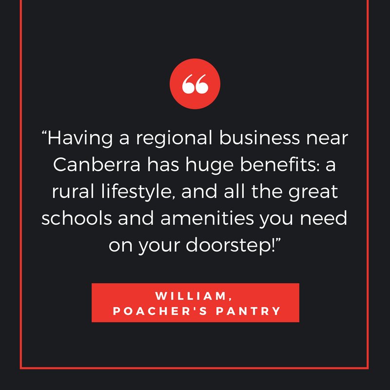 For those thinking of starting a business in the #CBRregion, William from <a href="/Poachers_Pantry/">Poachers Pantry</a> says it’s a fantastic place #YassValley bit.ly/2FXHp0G