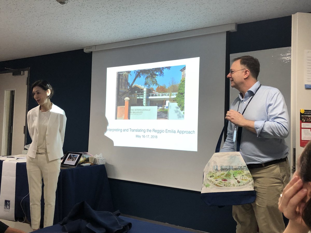 JaneAChae's tweet photo. Excited for workshop with Dr. Junko Cancemi on Interpreting and Translating the Reggio Emilia Approach. We looked at wonderings for this workshop.  Thank you @Intl_Chadwick @wpaetzold for hosting #CIHosts https://t.co/UAhdMmk7FI