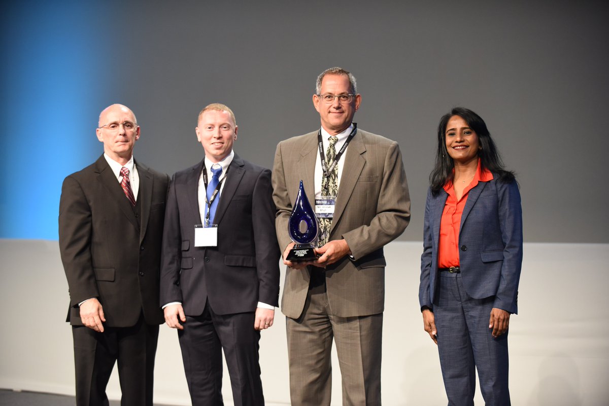 Check out our guys accepting the award for Top Sustainability Supplier from @JuniperNetworks! Looking good boys! #oceanplastic #recycledplastic #sustainability #award