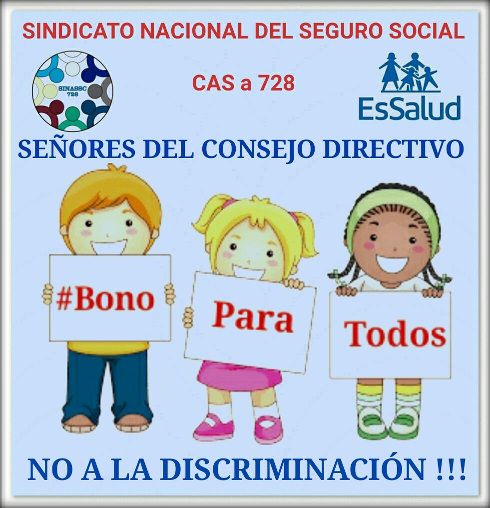 patatalook's tweet photo. @sinassc728 @FioreMolinelli @RutHuaman @pmontes2106 @emiliodelsolar @eliasgrijalva17 @SINAMSSOP1 @FedCut @MTPE_Peru @EsSaludPeru @FioreMolinelli @RutHuaman @pmontes2106
@emiliodelsolar
@eliasgrijalva17 @SINAMSSOP1 @FedCut @MTPE_Peru Basta de discriminación ni Laboral @EsSaludPeru A = TRABAJO = BENEFICIO = REMUNERACIÓN #BonoParaTodos @sinassc728 "LUCHAR POR UN TRABAJO DIGNO" https://t.co/bGohl5Cfkz