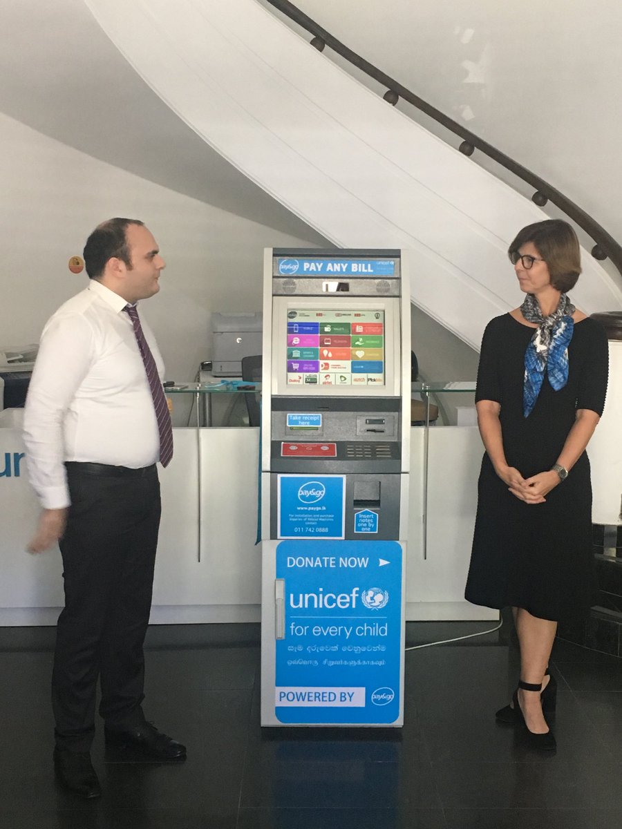 ramiz_rbehbudov's tweet photo. Now you can #donate to @UNICEF_SriLanka to help every child, thru #MegaPay kiosks across #SriLanka #lka https://t.co/rLZiUKW445
