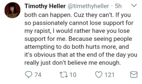 LoveSupportMel's tweet photo. Maybe its because there was actually proof with Cosby, Weinstein and Kelly. But Timothy just accused on social media then whine bitch and complain when people didn't believe her after being caught up in lies and contradictions. Either she needs to report it or shit up and move on https://t.co/DI35Q8z3Aq