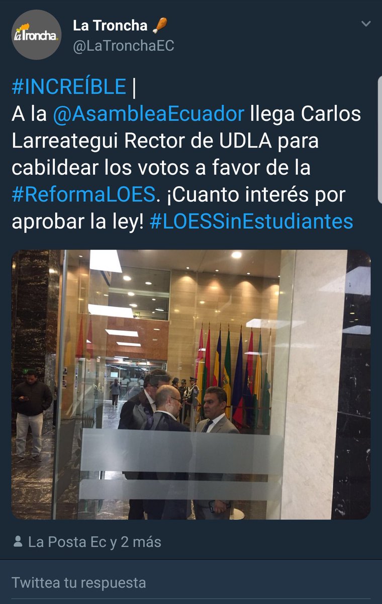 JimbaburaRC's tweet photo. Y continúa la "cirugía mayor a la corrupción" de @Lenin😒
El #ChapoSerrano pactando💰! así es como se negociaba en el anterior Congreso, hoy lo tenemos de vuelta! 

La educación tratada como mercancía y negocio!
#ReformaLOES #LOESSinEstudiantes

Tomado de @LaTronchaEC https://t.co/xrOTCL6g5F