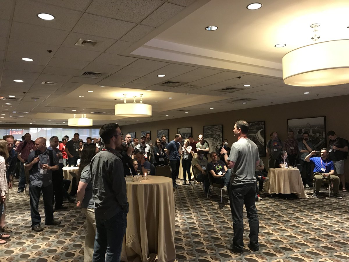 “The only missed opportunity is that we’re not thinking big enough.”  Our CTO, Daniel Bailey, at the #FOSS4GNA Machine Learning after party!  <a href="/foss4gna/">FOSS4G North America</a> #MachineLearning #thinkbig