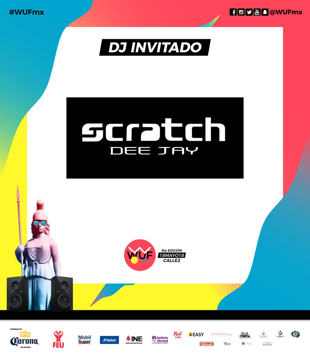 WUFmx's tweet photo. Directo de El Sonidero y Sonidero Chapultechef ¡Tenemos confirmados a dos super DJs llenos de sabor! 

💿 Jose Ramon Scratch 
💿 Masiosare y su extraño enemigo https://t.co/QZfFcdhIoA