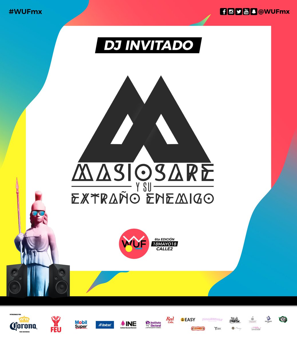 WUFmx's tweet photo. Directo de El Sonidero y Sonidero Chapultechef ¡Tenemos confirmados a dos super DJs llenos de sabor! 

💿 Jose Ramon Scratch 
💿 Masiosare y su extraño enemigo https://t.co/QZfFcdhIoA