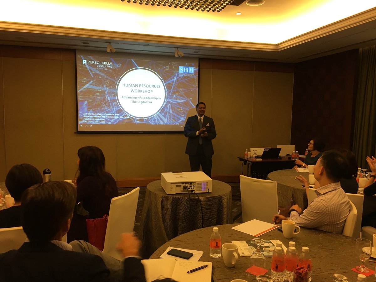 PERSOLKELLYCons's tweet photo. Our inaugural SHRM Forum in Singapore - Advancing HR Leadership in the Digital Era by our MD and Regional Head, Mr Anthony Raja Devadoss happening now. https://t.co/a10cIciPl7