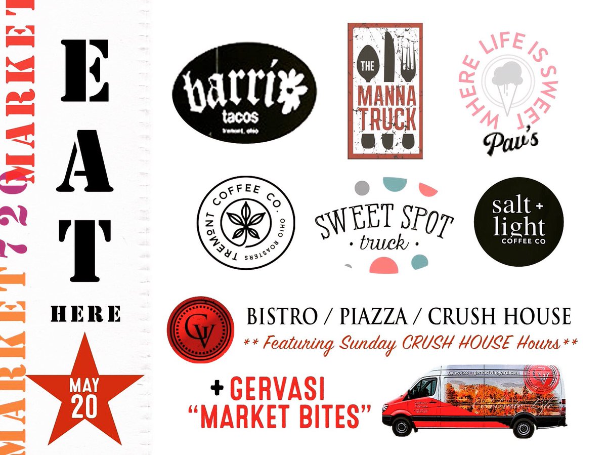 Eat Here ✨ SUNDAY #MAY20

#720MKT #letsgettogether #food #art #music @GervasiVineyard