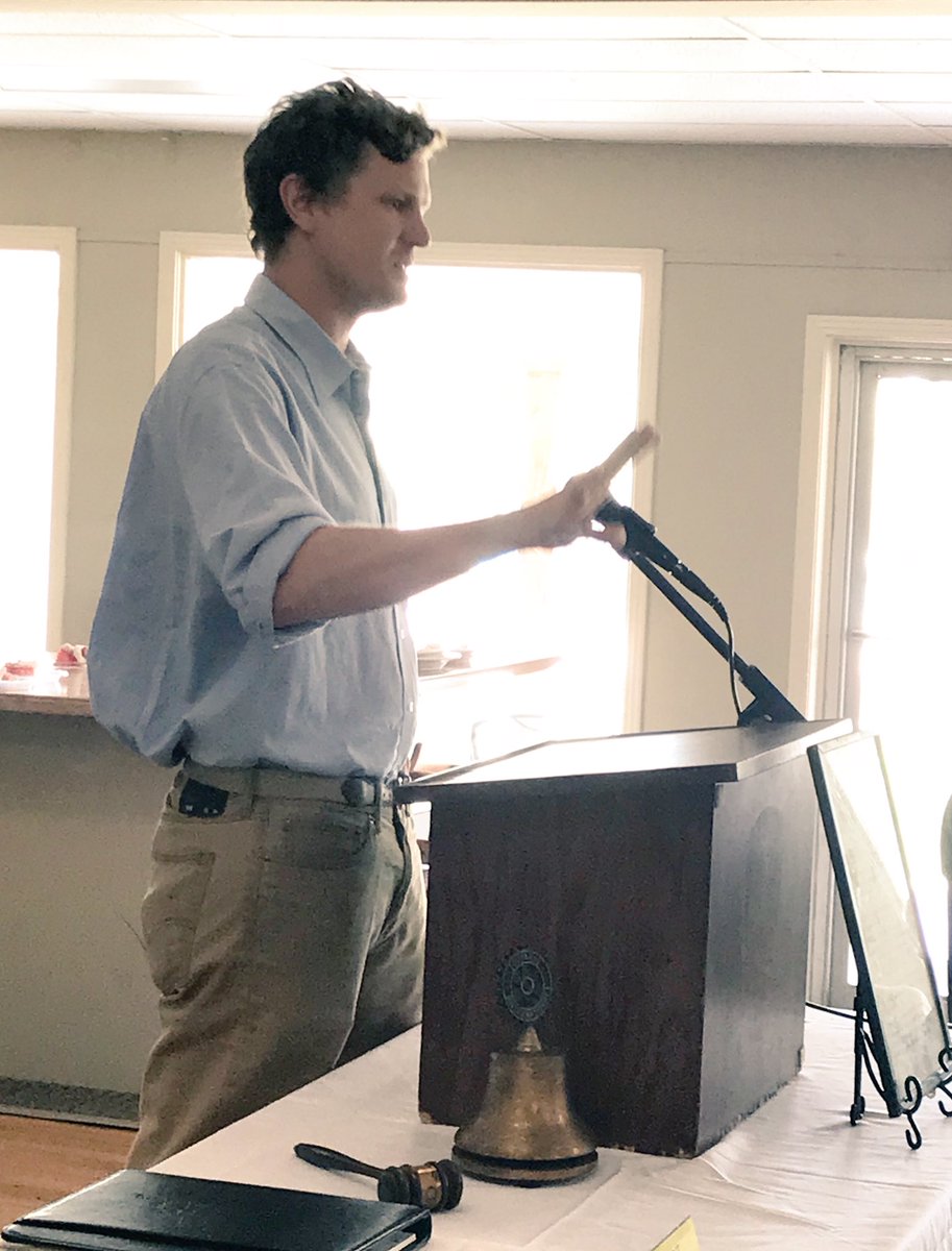 Thanks to Marshall Bartlett from @HomePlaceHogs for joining us for lunch today! Panola County and Como are so fortunate to have such a great local business! #businessdoneright #Sustainability #nostress #happyhogs #rotary