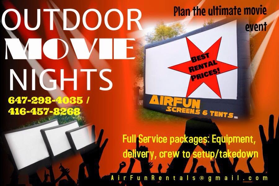 AirFunRentals's tweet photo. All-in-one Outdoor Movie Screen Packages are Here @Airfunrentals
Call today : 647-298-4035 https://t.co/550OWvt0xC