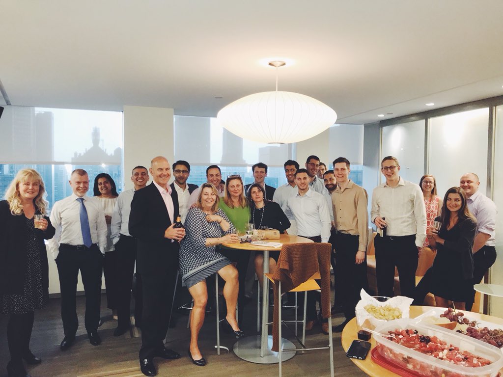 CT_McCoy's tweet photo. Stormy Tuesday #potluck with #TeamMercerMCG &amp; our 31st floor #MercerWealth colleagues.  Always great to put a face to the name, or other way around in our case! @lifeatmercer #networkatwork https://t.co/WuYFCTsOrv