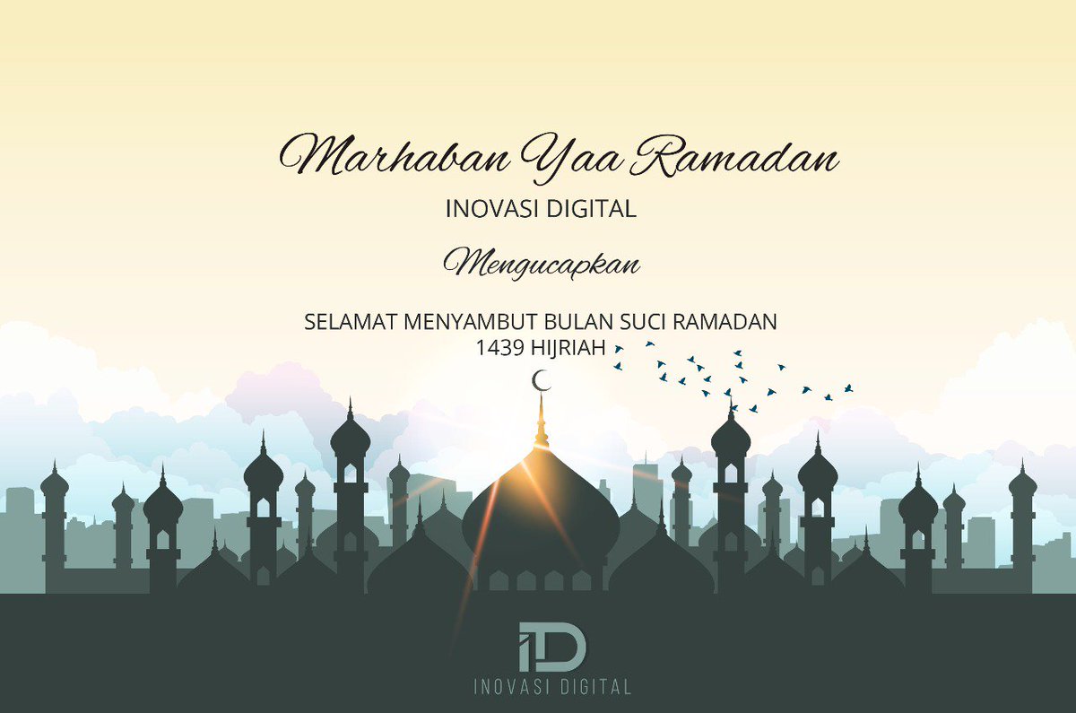 UtakataSatria's tweet photo. Mari persiapkan diri & hati secara optimal agar bisa meraih sukses pada bulan yang penuh berkah, rahmat dan ampunan 😊
#MarhabanYaRamadan #Ramadhan #ramadhan1439H #ukhuwahislamiyah🌻 #MuslimCreative #PemudaMuslimBisa #MariBerinovasi #BeraniBerinovasi #inovasiDigital https://t.co/I4IjRLCR3l
