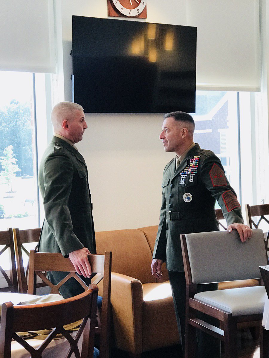 MCUFoundation's tweet photo. MCUF welcomed back a great family to listen to SgtMaj Spadaro for the Singleton Lecture Series. Thank you SgtMaj! @MCB_Quantico @nda @EndersGalley @knowyourmil #Amazing #sncoa #TuesdayThoughts #leadership #LeadRight https://t.co/IbWXtArdJ5