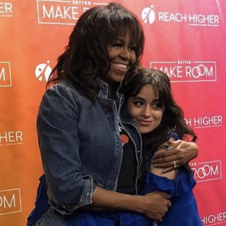 Camila_Cabello's tweet photo. moments like this i can't tell if a moment in life was real or not ❤️❤️@MichelleObama ❤️ https://t.co/QiSJugx3io