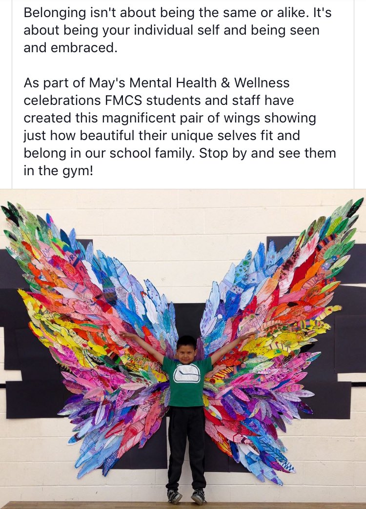 Harveybaby77's tweet photo. Am inspired by the vision of an amazing colleague. This art installation is so powerful, radiates warrior strength and the most gentle peace #masterpiece #kidsareworthit #fvsd52 #llap #traumainformed #wow #loveourkids #MentalHealthAwareness https://t.co/RhMKoYPgTr