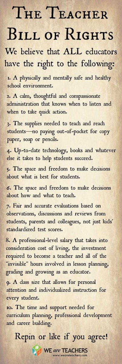 TeachThought's tweet photo. Have you seen the 'Teacher Bill of Rights'? https://t.co/AsidtmBKUH https://t.co/CUtjrqibVe