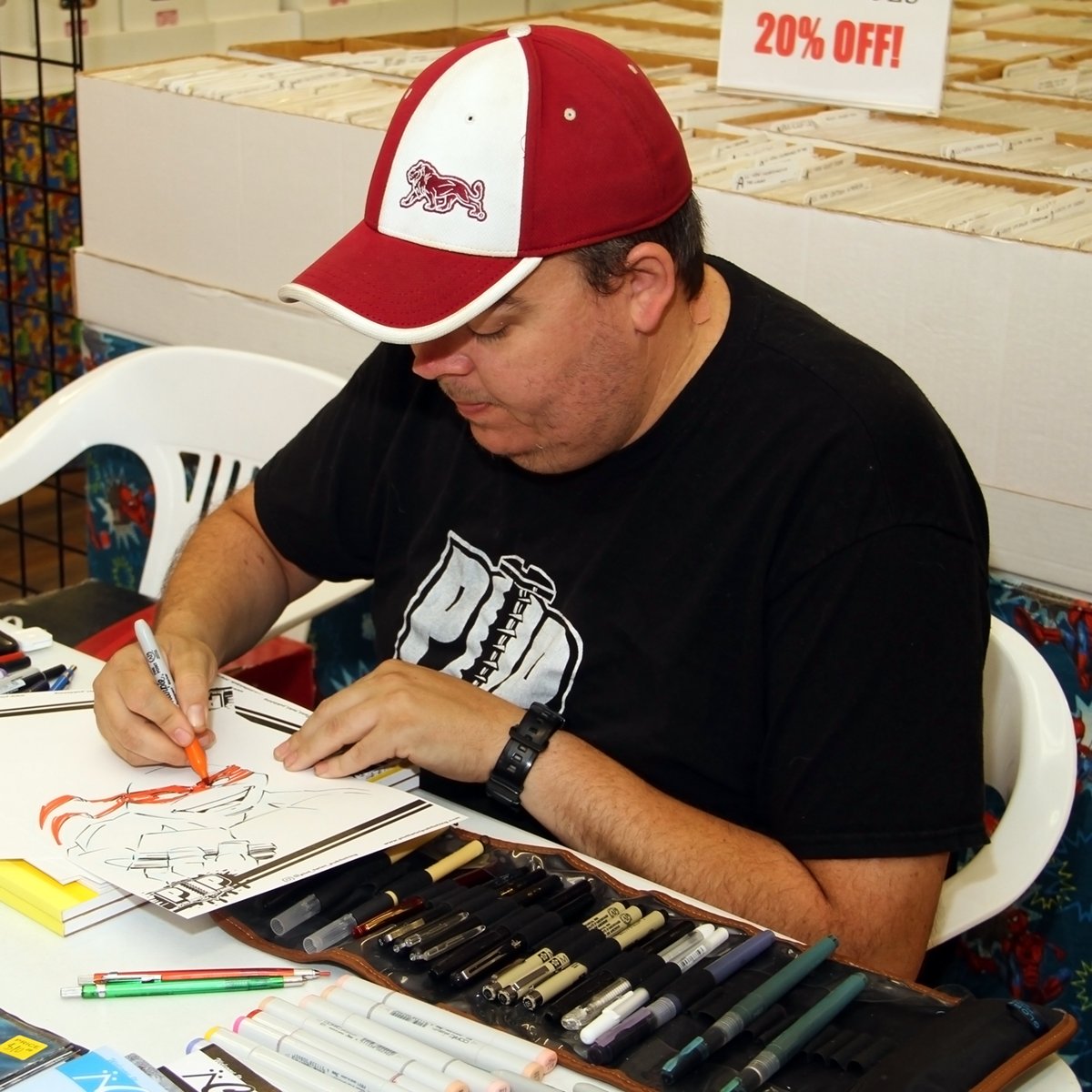 CosmicComicsLV's tweet photo. Speaking of #FreeComicBookDay, we'd also like to thank @CillianCubstead, @truenorth, @JamesLeeStone and #WalidAtshe from #PlotTwistPublishing for providing FREE sketches to our #FCBD2018 guests. Help us thank them by following their social media. https://t.co/cpZ6zsZBje