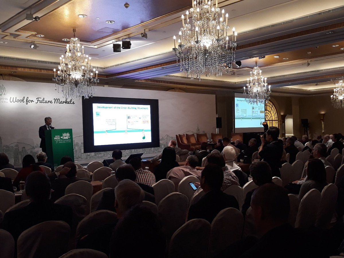 RalucaEr's tweet photo. @tweet4wool #IWTO2018 with Green Buildings Hong Kong and Ir Carry Chan: #wool helps improve #indoorairquality, a necessity for #bigcitylife https://t.co/Yoy5gWoXFI