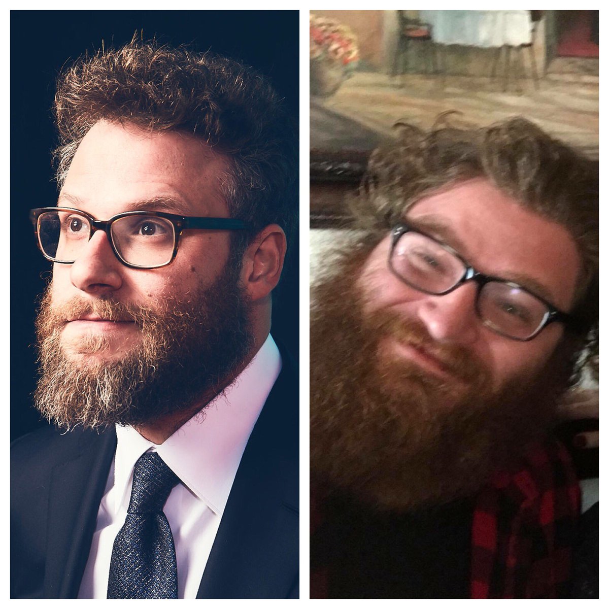 Pengu1nPrincess's tweet photo. @Sethrogen it freaks me out how much you look like my brother, or my brother looks like you! #seperatedatbirth #couldbetwins https://t.co/8Z17mdkoPt