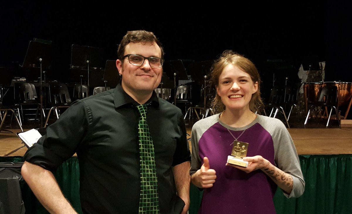ECHSPanthers's tweet photo. Congratulations to Seniors, Sophie Pipik, who received the National School Choral Award, and Kobi Cunningham, who received the John Philip Sousa Band Award this evening. #ECclassof2018 https://t.co/pkVI4PlGR0