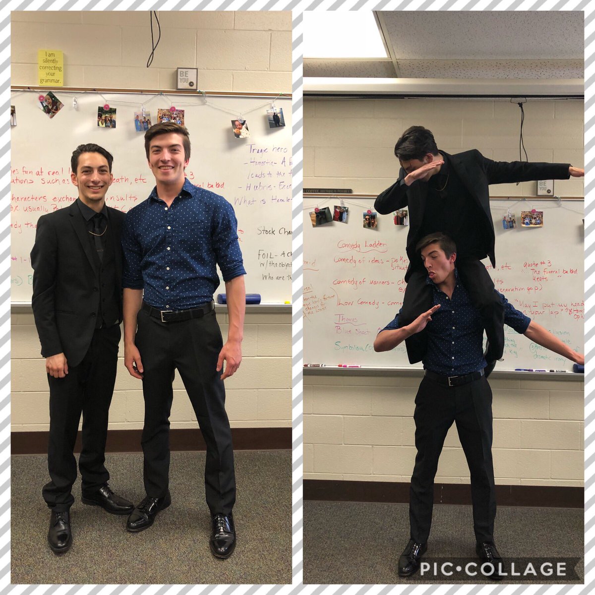 MrsLAnthony's tweet photo. Best buds presented their senior exits today! So fun to have them in class!#seniorexit @SwartzCreekHS @swartz_creek https://t.co/kVljM39UUB