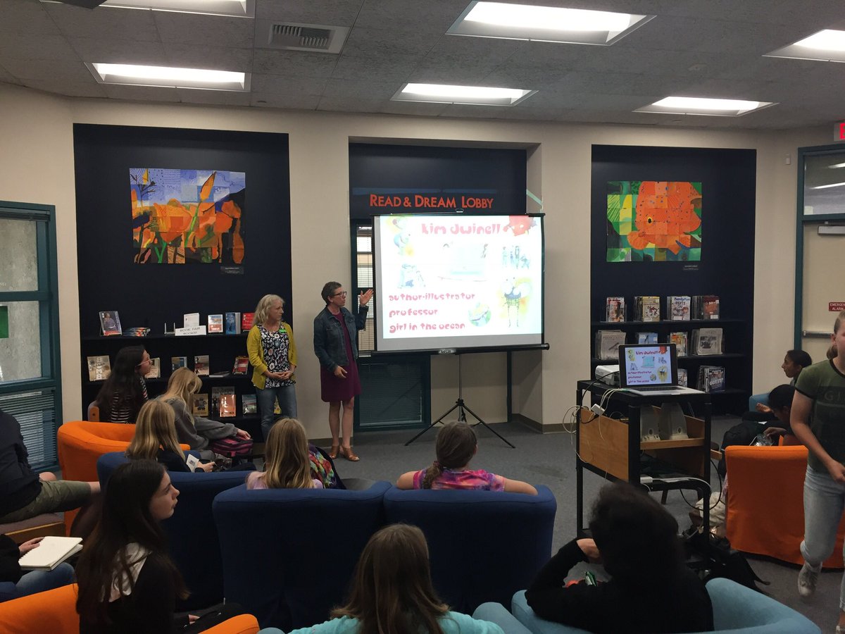intersvusdcoach's tweet photo. Our awesome librarian hosted an author-illustrator, Kim Dwinell.  Inspiration for Ss to draw, write and create. https://t.co/OFZauR1RNj
