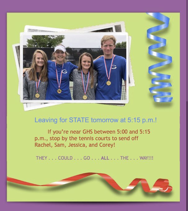 HS Tennis on Twitter "Where will YOU be tomorrow at 5