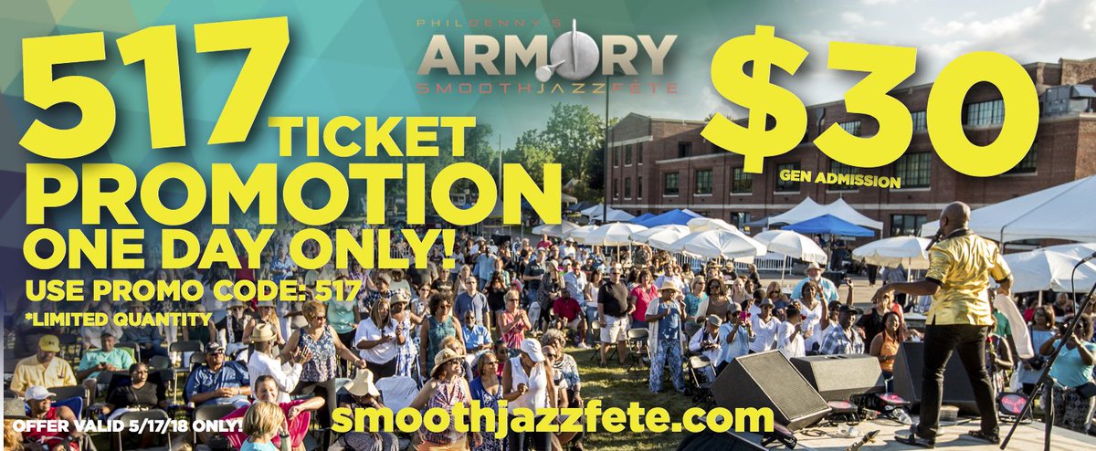 SmoothJazzFete's tweet photo. ***We're going 517 crazy*** One day only (5/17/18)!!!
#517areacode #lansing #smoothjazzfete #smoothjazz https://t.co/25oGFezKnK