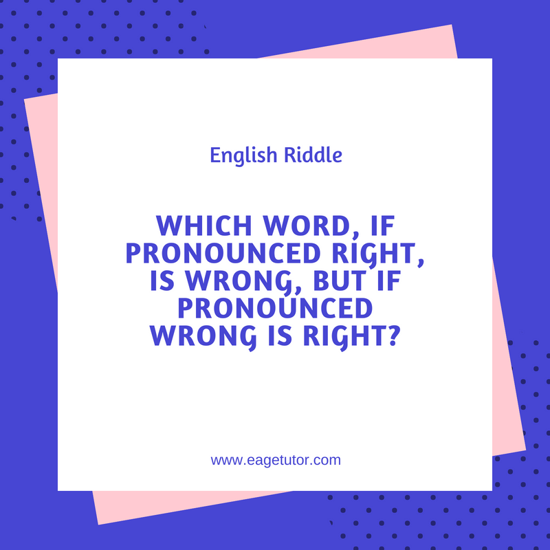 eagespoken's tweet photo. A quick riddle of the week, try your luck!
#Englishriddle #Learningskills https://t.co/wb7yH29WUR