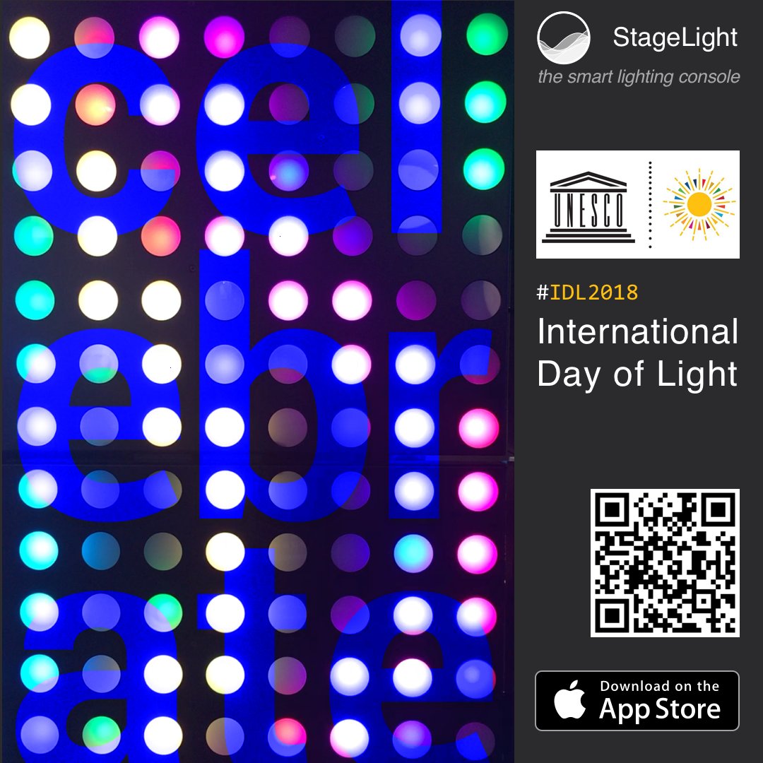 StageLight_App's tweet photo. 🎉 Celebrate the International Day of Light💡#IDL2018
The StageLight App wish you a lot of fun with it.
https://t.co/VbjCaMt0eJ #stagelighting #ipad #dmx512 #artnet #lightingconsole https://t.co/u8Y63Zix4a